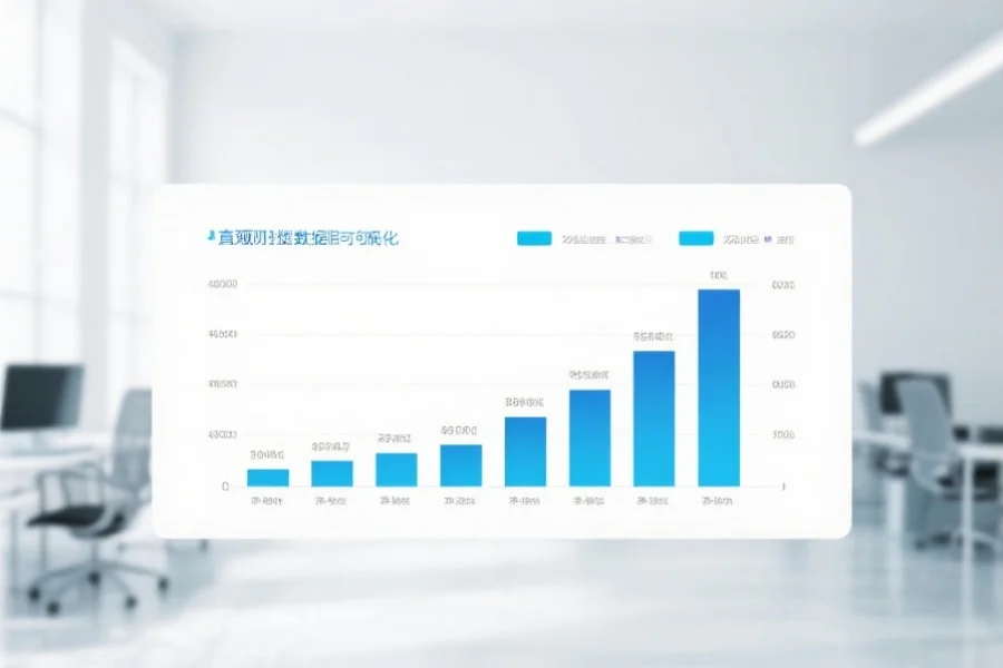 一张直观的数据可视化图表,展示数据分布与趋势,背景为简洁的办公环境
